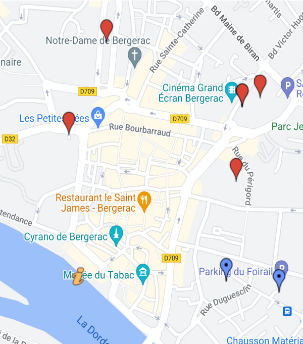 Ou se garer proche de nos deux maison d'hôtes